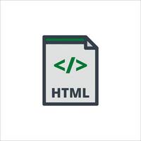 Html file icon illustration vector