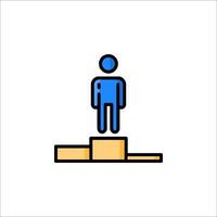 A man standing on a podium icon vector