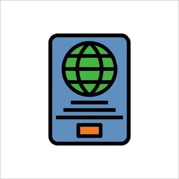 A globe icon on a computer screen vector