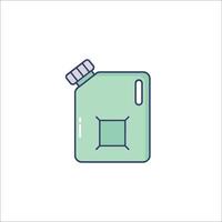 A green plastic bottle with a lid on it vector