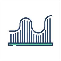 A roller coaster icon on a white background vector