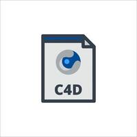 A file with the word c4d on it vector