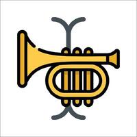A trumpet icon on a white background vector