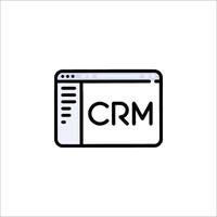 Crm icon on a white background vector