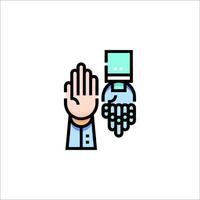 Robotic hand and hand gesture icon vector