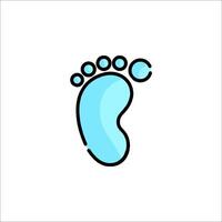 Foot footprint icon illustration vector