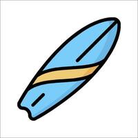 A surfboard icon on a white background vector
