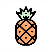 A pineapple icon in a line style vector