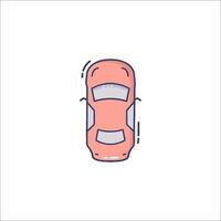 Car icon, line style, flat design, illustration vector