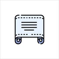A suitcase icon on a white background vector