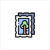 A stamp with a tree on it vector