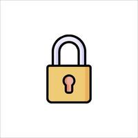 A lock icon with a keyhole vector