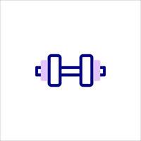 A dumbbell icon on a white background vector