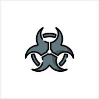 Biohazard symbol icon on white background vector