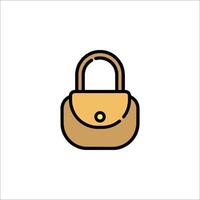 A lock icon on a white background vector