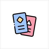 Two cards with a diamond shape on one side and a square shape on the other vector