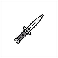 A knife icon on a white background vector