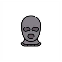 A black and white drawing of a man in a mask vector