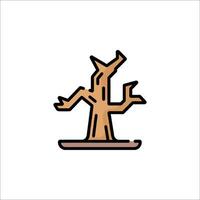 A tree with no branches icon on a white background vector