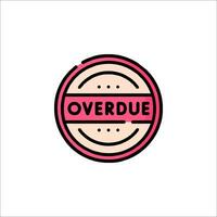 Overdue logo design vector