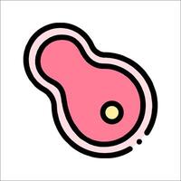 A pink egg icon on a white background vector