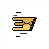 An envelope with a hand holding it open vector