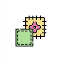 A square and square icon with a flower vector