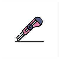 A pink and purple pen icon on a white background vector
