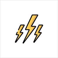 A lightning bolt icon on a white background vector