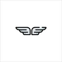 A simple logo for a winged bird vector