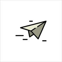 Paper airplane icon illustration vector