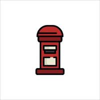 A post box icon on a white background vector