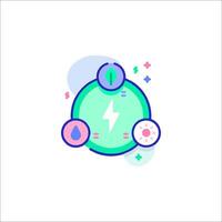 A green light with a lightning bolt on it vector