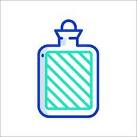 A bottle of perfume with a striped pattern vector