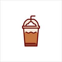 Coffee icon in a line style vector