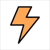 A lightning bolt icon on a white background vector