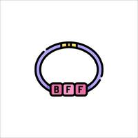 A bracelet with the word bff on it vector