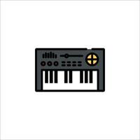 An electronic keyboard icon on a white background vector