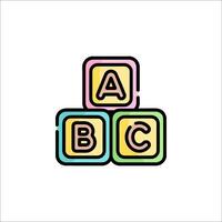 Abc blocks icon illustration vector