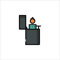 A lighter with a flame on it vector