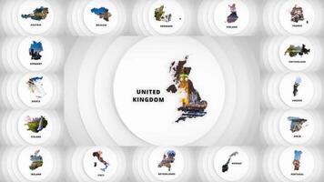 Disks Maps Opener - Western Europe motion_graphic