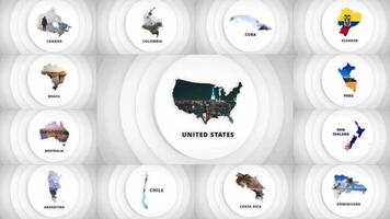 Disks Maps Opener - Americas and Australia motion_graphic