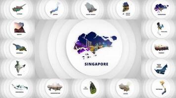 Disks Maps Opener - Asia motion_graphic