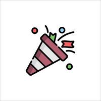 A colorful party hat icon on a white background vector