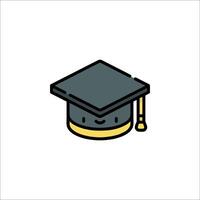 Graduation cap icon isolated on white background vector