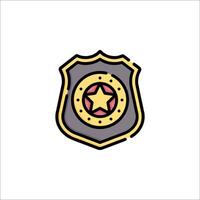 A police badge with a star on it vector