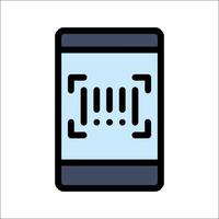 A smartphone with a camera icon vector