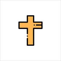 A cross icon on a white background vector