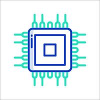 A computer processor icon on a white background vector