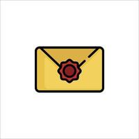 An envelope with a seal on it vector